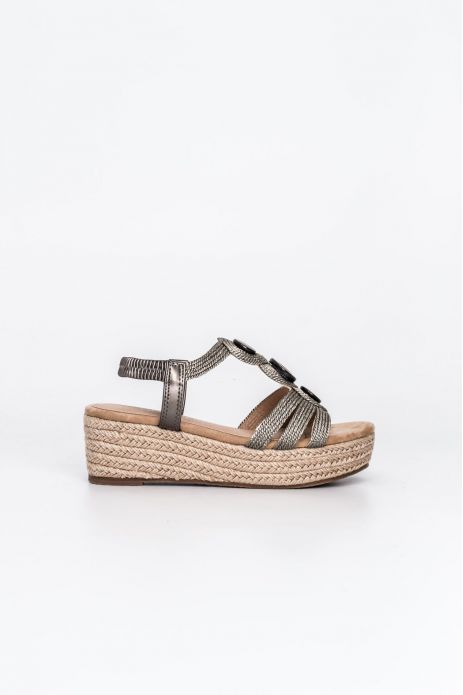 JUTE WEDGE SANDAL WITH...