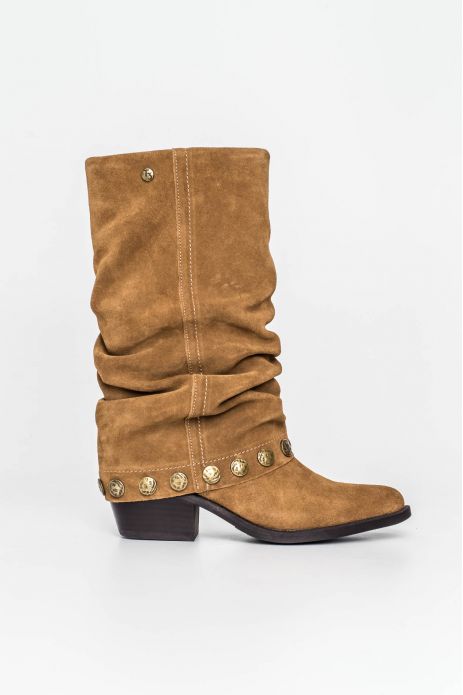 BOTAS CAÑA VUELTA PIEL SERRAJE