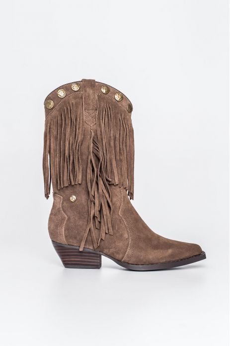 BOTAS COWBOY PIEL FLECOS
