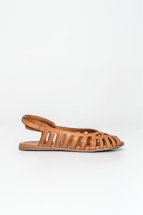 SANDALIA PLANA PIEL TIRAS