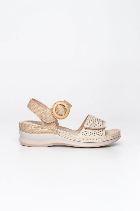 SANDALIA CUÑA VELCRO