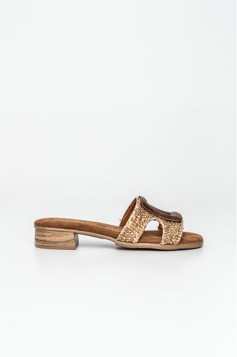 SANDALIA TACÓN PALA RAFIA...