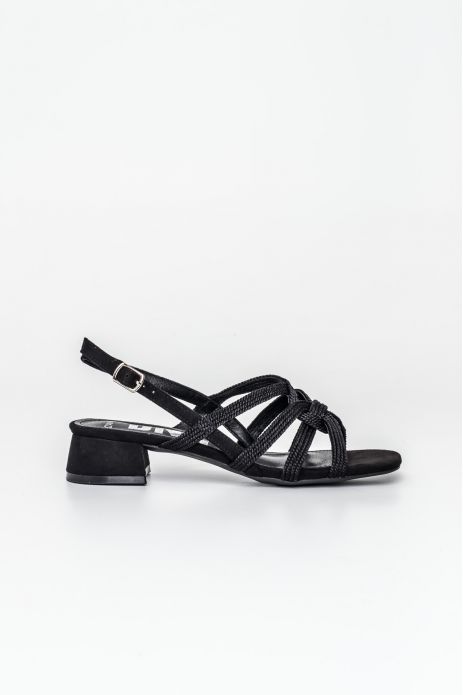 SANDALIA TACÓN TRENZADA