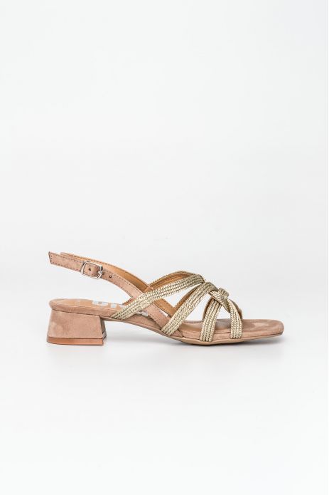 SANDALIA TACÓN TRENZADA