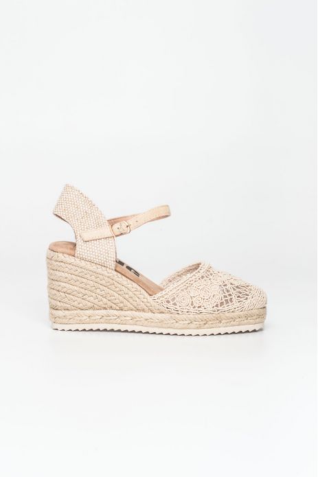 SANDALIA CUÑA YUTE GANCHILLO