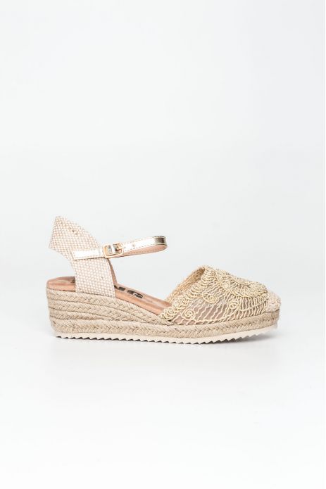 SANDALIA CUÑA YUTE GANCHILLO