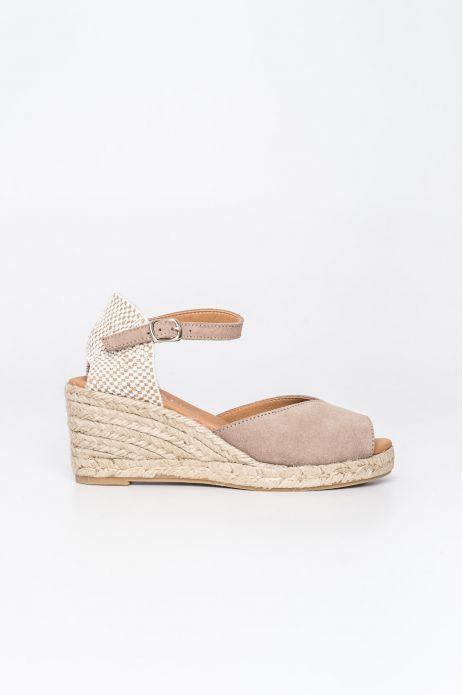 SANDALIA PIEL SERRAJE CUÑA...