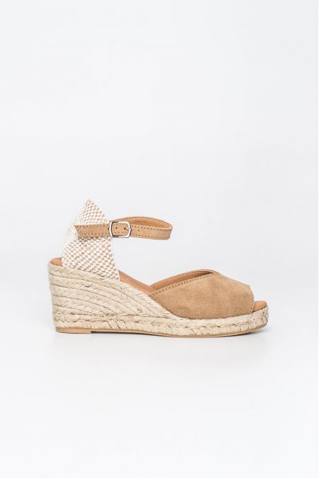 SANDALIA PIEL SERRAJE CUÑA...