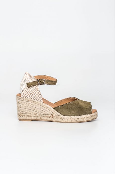 SANDALIA PIEL SERRAJE CUÑA...