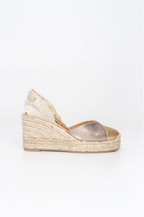 SANDALIA PIEL METALIZADA...