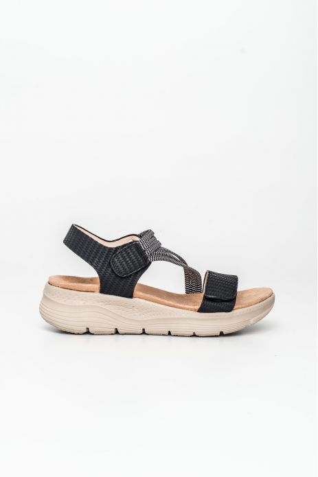 SANDALIA CUÑA TIRAS ELÁSTICOS