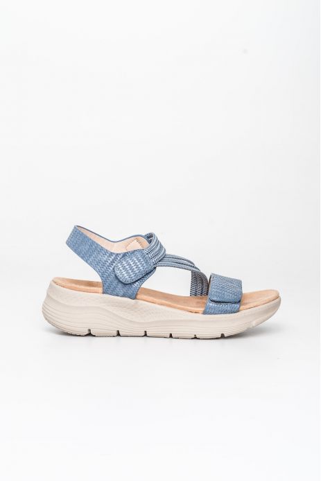SANDALIA CUÑA TIRAS ELÁSTICOS