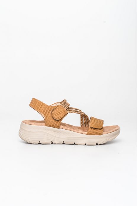SANDALIA CUÑA TIRAS ELÁSTICOS