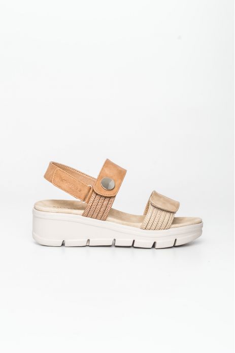 SANDALIA CUÑA TIRAS ELÁSTICOS