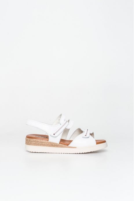 SANDALIA PIEL CUÑA VELCROS