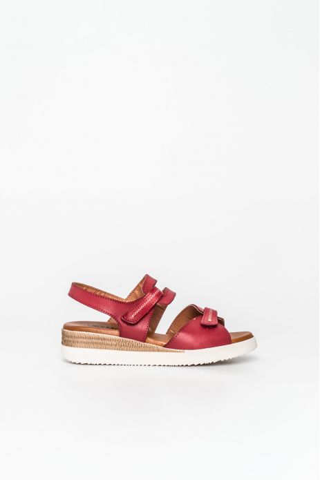 SANDALIA PIEL CUÑA VELCROS