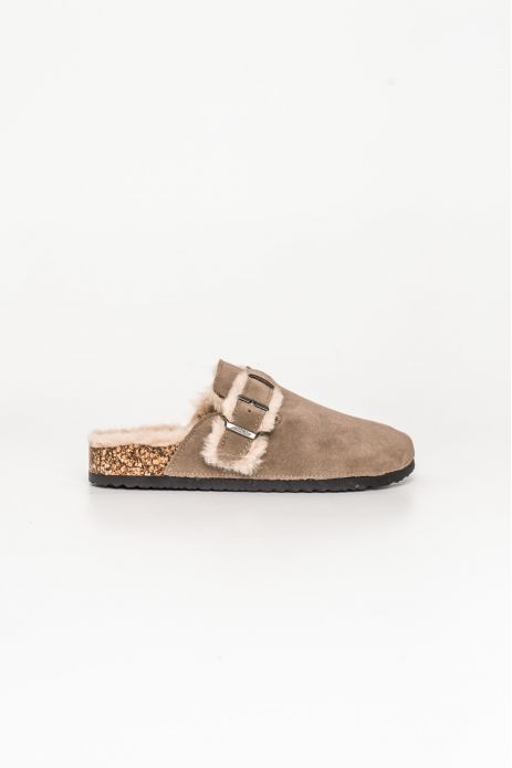 ZUECO PELO TAUPE