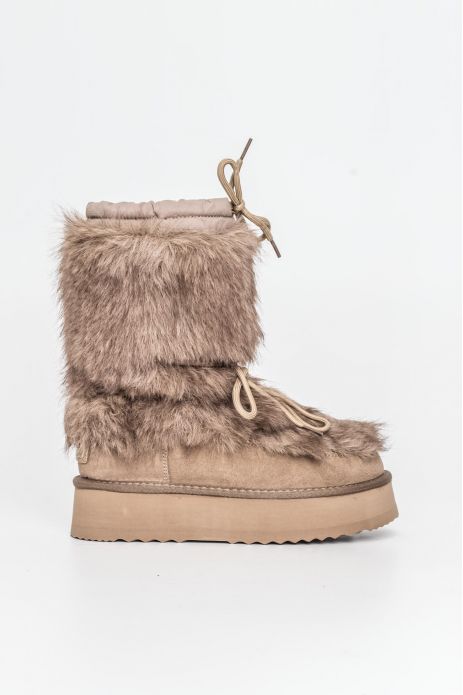 BOTA PELO SUELA GRUESA TAUPE